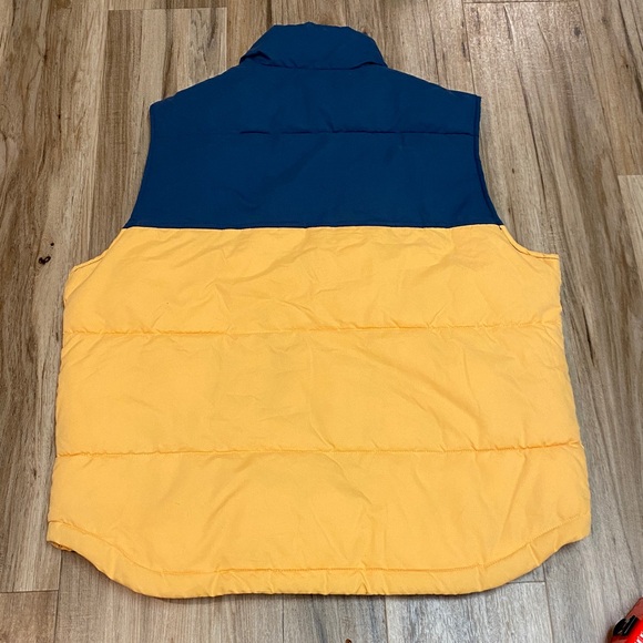 ST JOHN’S BAY VEST VTG Puffer Full Zip EUC Navy/Gold Coastal Retro Mens Sz Large - Picture 8 of 10